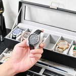 Boite à Montre tiroirs Bijoux Noir