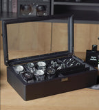 Boîte à Montres Rangement Bijoux - Vlando Noir