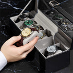 Boite à Montre tiroirs Bijoux Noir