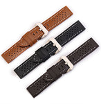 Bracelet Montre Cuir Noir Vintage - Boite à Montre
