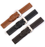 Bracelet Montre Cuir Noir Vintage - Boite à Montre