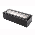 Boite de Montres Vide <br> Imitation Croco Noir - Boite à Montre