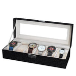 Boite de Montres Vide <br> Imitation Croco Noir - Boite à Montre