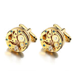 Boutons de Manchette Mecanisme <br> Montre Mouvement au motif tapageur et fantaisiste
