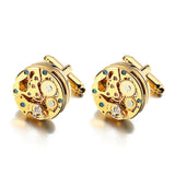 Boutons de Manchette Mecanisme <br> Montre Mouvement au motif tapageur et fantaisiste