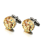 Boutons de Manchette 100% tendance <br> avec Mécanisme Montre Visible