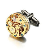 Boutons de Manchette 100% tendance <br> avec Mécanisme Montre Visible
