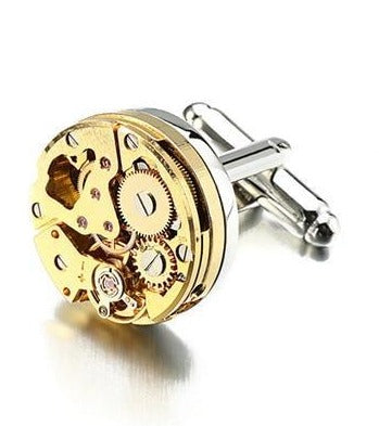 Boutons de Manchette Mécanisme Montre Horloger <br> qui répond à l’élégance masculine.