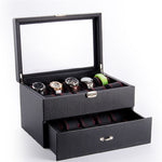 Coffret à Montre en Carbone avec Tiroir