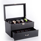 Coffret à Montre en Carbone avec Tiroir